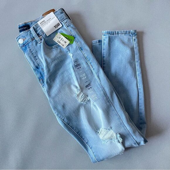 AERO High Rise Jegging Distressed Denim Stretch Jeans NWT Women’s Size 10R - Picture 1 of 10